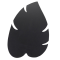 Lavagna Silhouette da parete - 43,8 x 29,6 cm - forma foglia - nero - Securit - FB-LEAF - 8719075285831 - DMwebShop