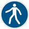 Pittogramma adesivo da terra Passaggio obbligatorio diametro 43 cm - 18328