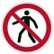 Pittogramma adesivo da terra Vietato ai pedoni diametro 43 cm - 18323