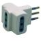 Adattatore triplo con spina 2P+T 10A 3 prese 10A - Mkc - 492518032 - 8006012174489 - DMwebShop