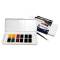 Acquerelli Aquafine - Godet - colori assortiti - scatola in plastica 12 acquerelli + 1 pennello - Daler Rowney - D131900001 - 5011386117058 - DMwebShop