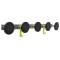 Appendiabiti da muro - 5 posti - 77 x 9 cm - nero-acciaio - Alba - PMS5 - 3129710011964 - DMwebShop