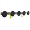 Appendiabiti da muro - 5 posti - 77 x 9 cm - nero-acciaio - Alba - PMS5 - 3129710011964 - DMwebShop
