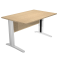 Scrivania Easy fianchi verniciati effetto cromato - lineare - 120 x 80 x 72 cm - rovere - Artexport - 004JO-CR_C - DMwebShop
