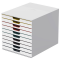 Cassettiera 10 cassetti colorati varicolor - bianco ghiaccio - 2,5 cm - Durable - 7630-27 - 4005546993270 - DMwebShop