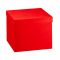 Scatola con coperchio - 30 x 30 x 24 cm - seta rosso - Scotton - 13697C - DMwebShop
