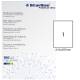 Etichetta adesiva in carta permanente 210 x 297 mm 1 etichetta per foglio bianco conf 100 fogli A4 Starline X210ODC503 - 4867