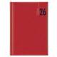Agenda giornaliera 2026 copertina in carta imbottita 14,5 x 20,5 cm rosso - 3576